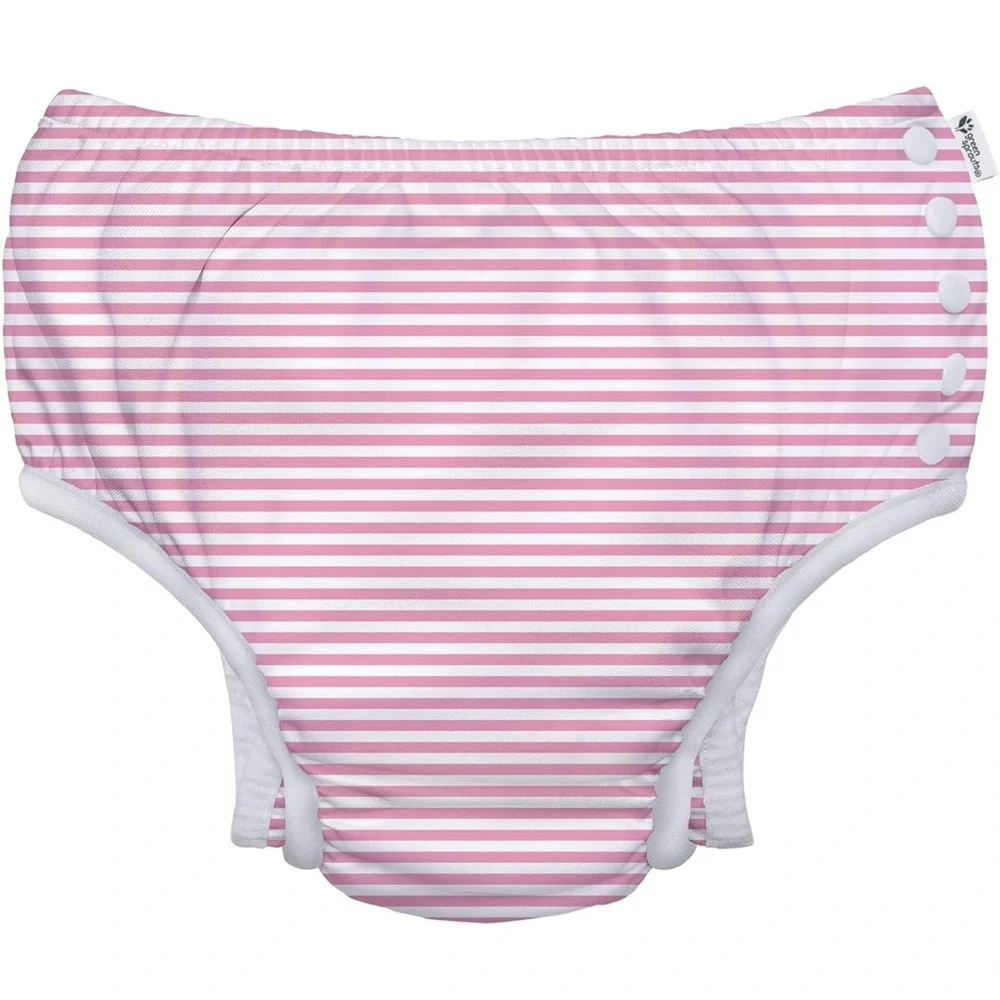 Pink Striped Reusable Swim Diaper